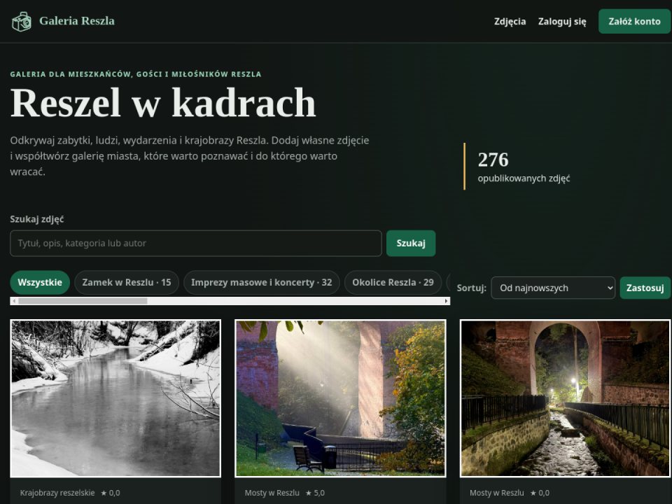 Aktualny zrzut strony — Galeria Reszla